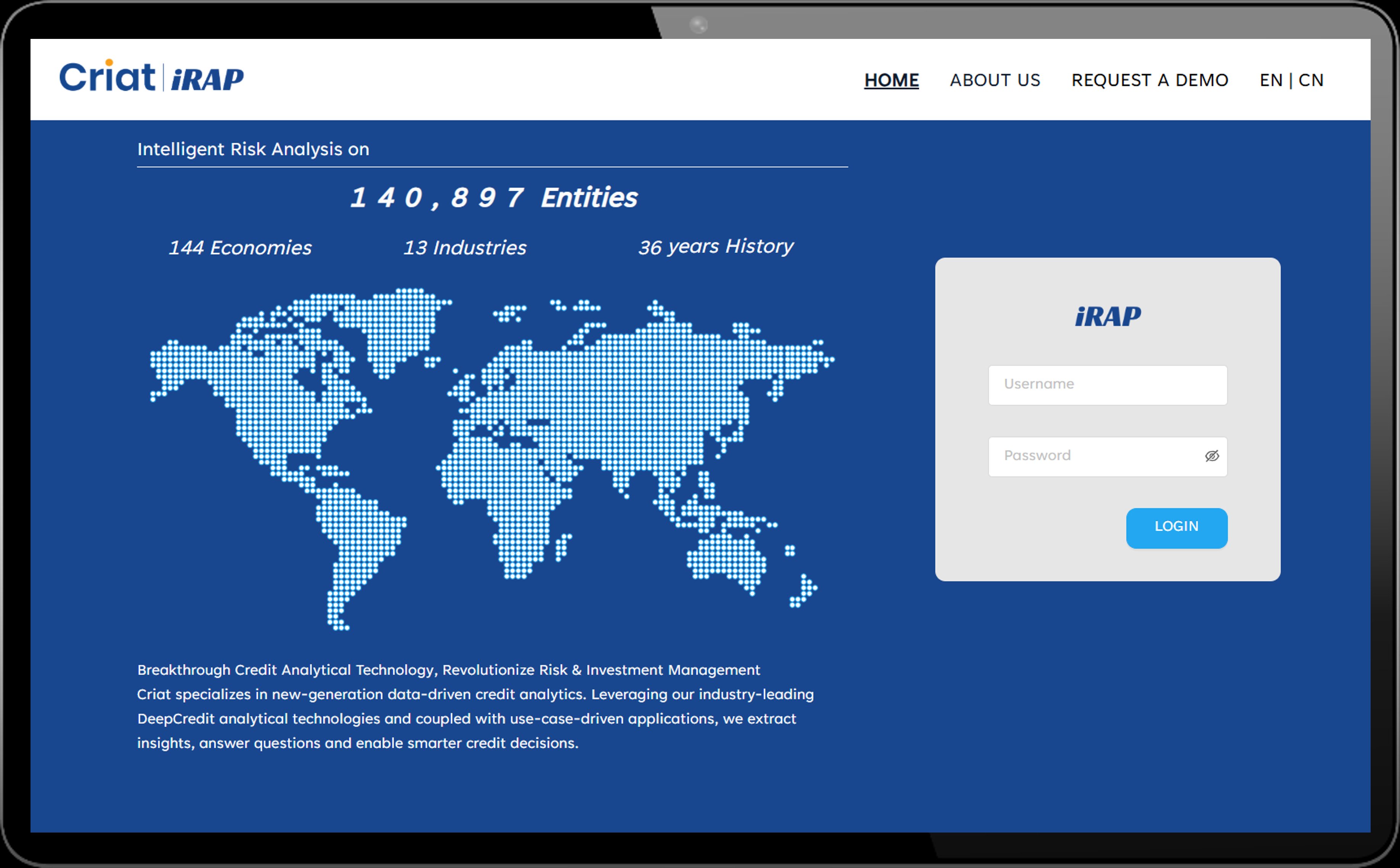 Criat iRAP — Intelligent Risk Analysis Platform